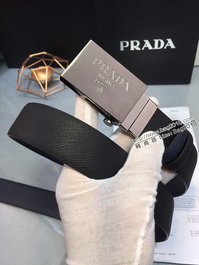 PRADA男士皮帶 普拉達經典Prada標識雙面穿腰帶  jjp2061